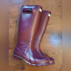 Hunter Norris Field Waterproof Boots, Loganberry Purple, 7 US, 5 UK, 38 EU, EUC